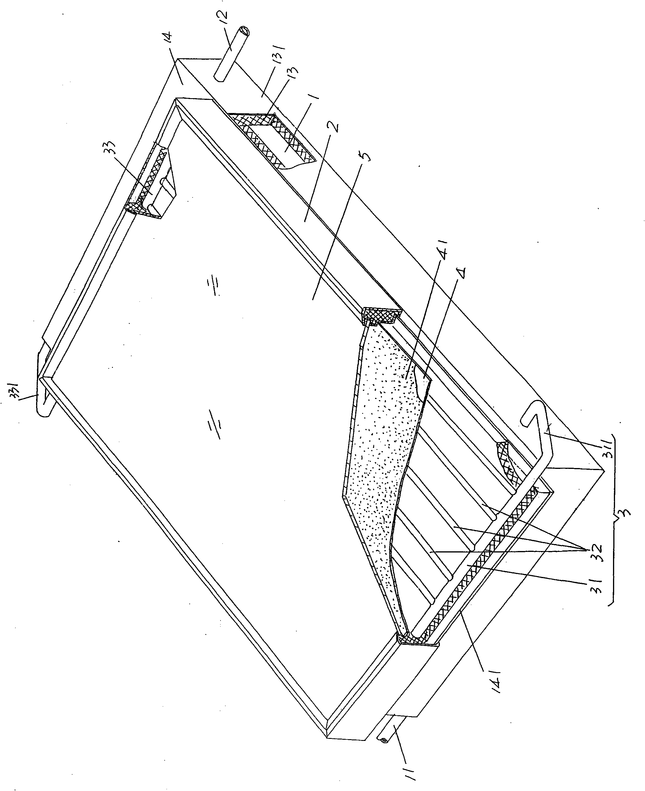 Flat plate type solar energy water heater