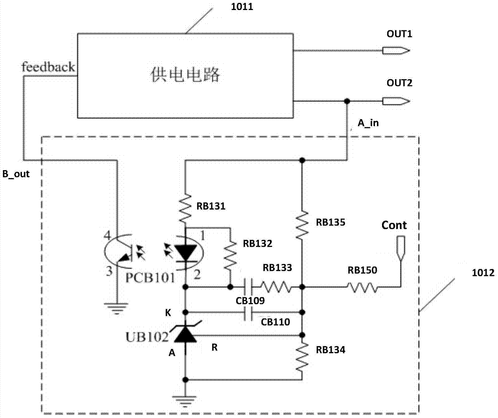 Low power consumption constant current and backlight control circuit and TV