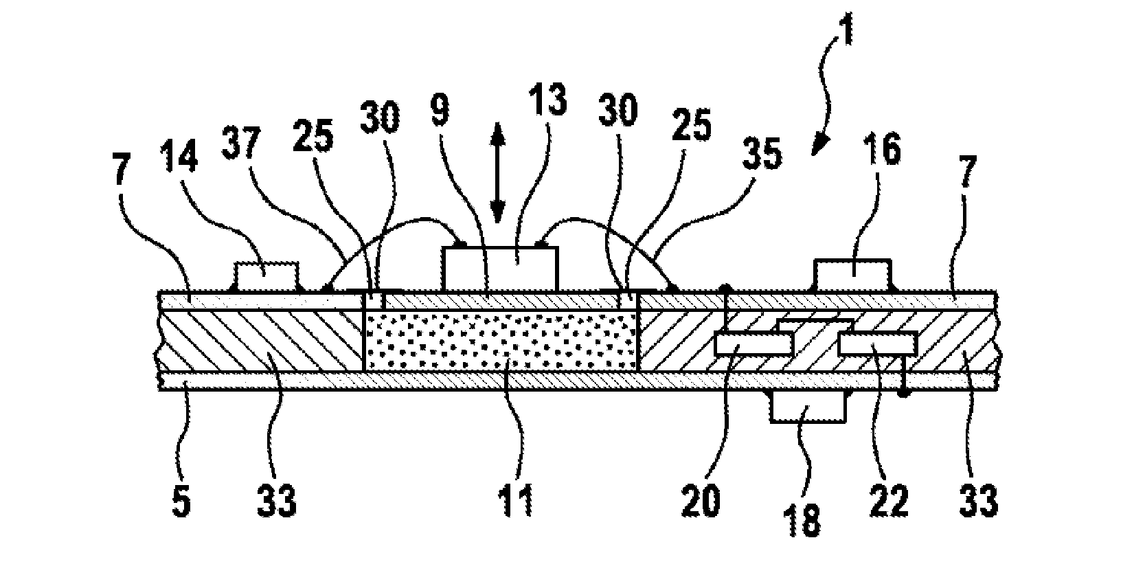 Printed circuit board arrangement comprising an oscillatory system