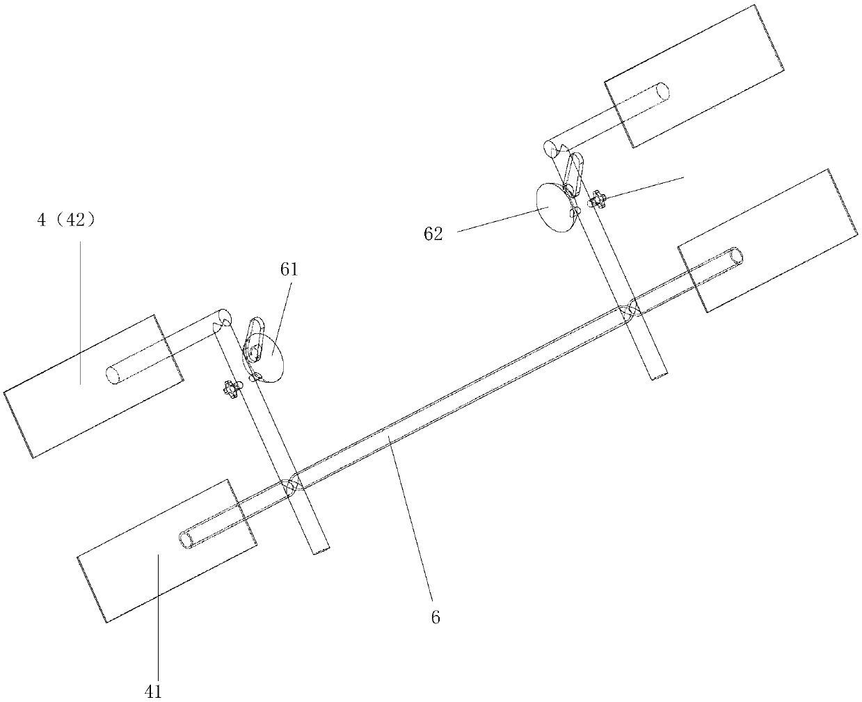 Rubber wheel bogie train wheel positioning method