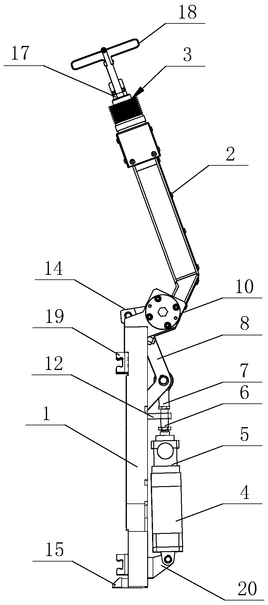 Locking assembly of pneumatic measurement device