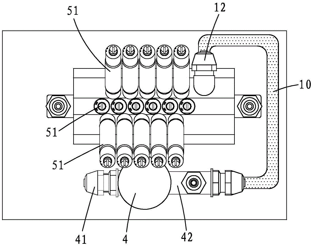 A printing head of a coding and marking machine