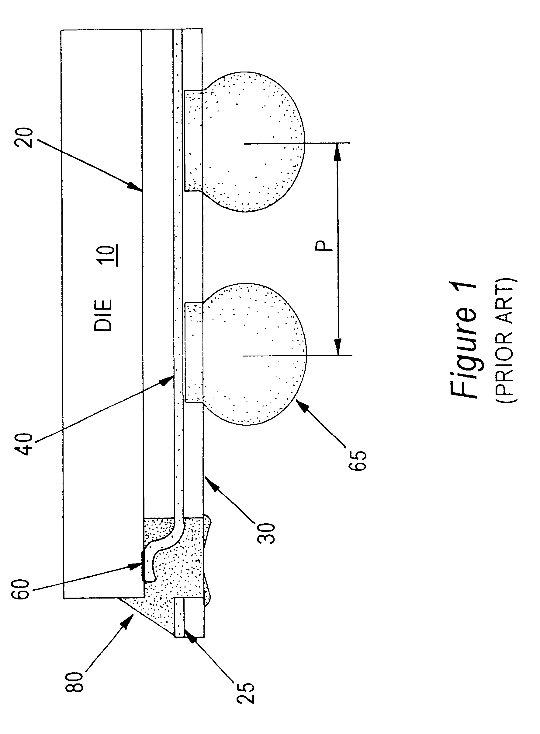 Micro-BGA beam lead connection with cantilevered beam leads