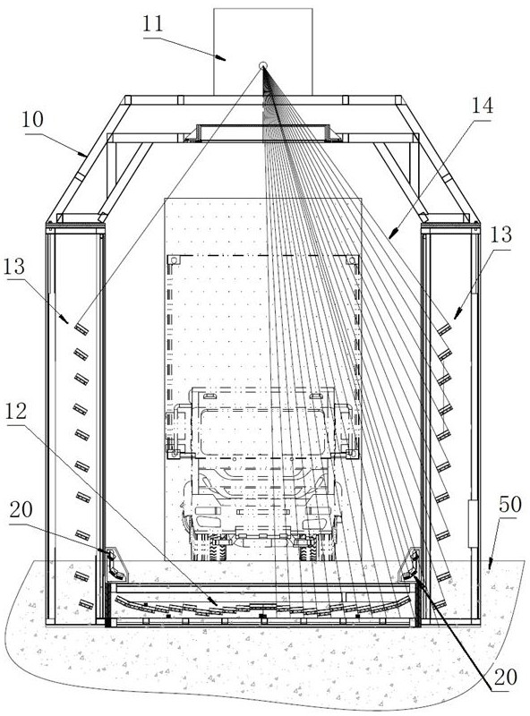 Ray detection apparatus and corner detector assembly thereof