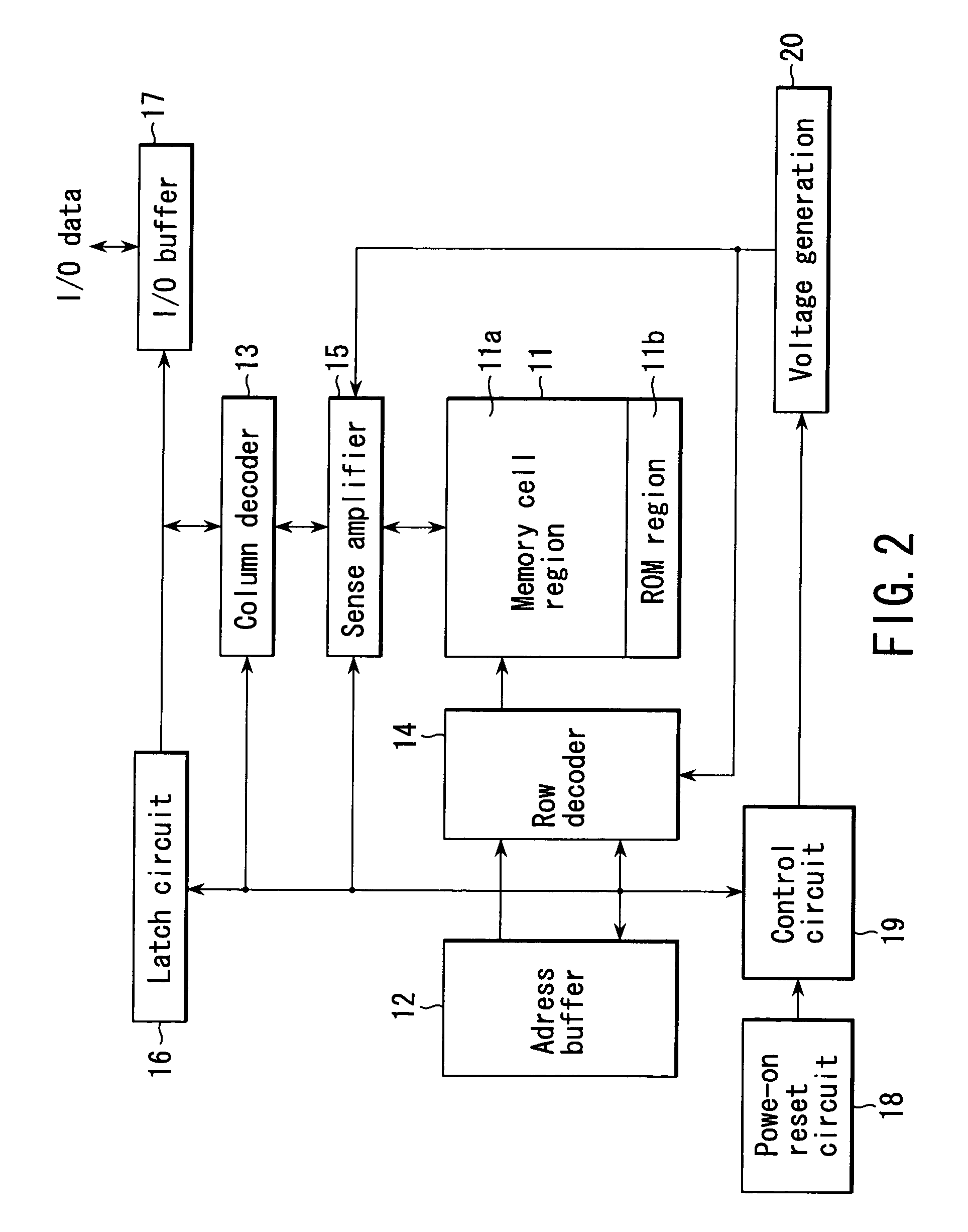 Non-volatile semiconductor storage device performing ROM read operation upon power-on