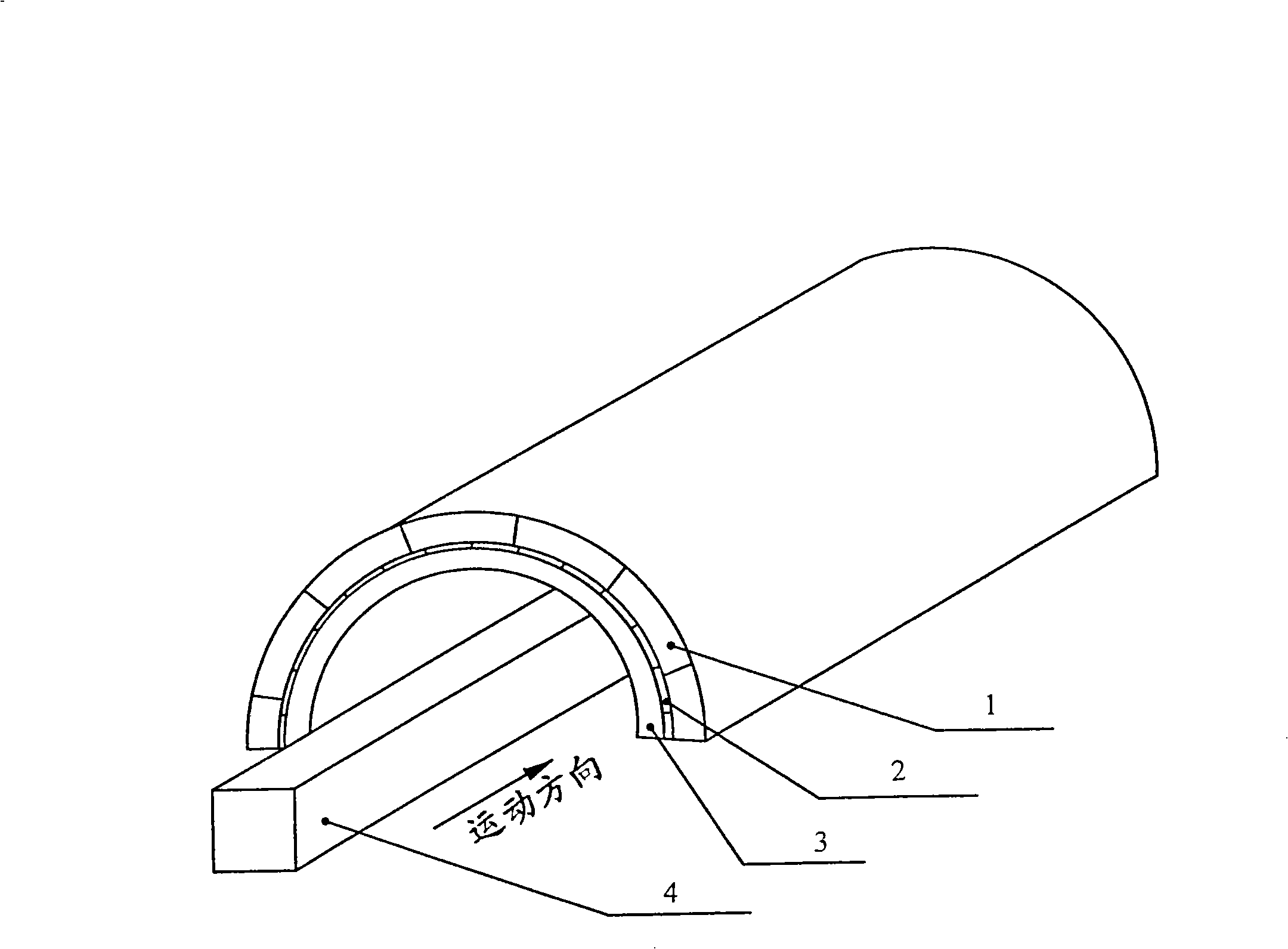 Tunnel type waste heat recovery semiconductor power generation method and device by temperature difference