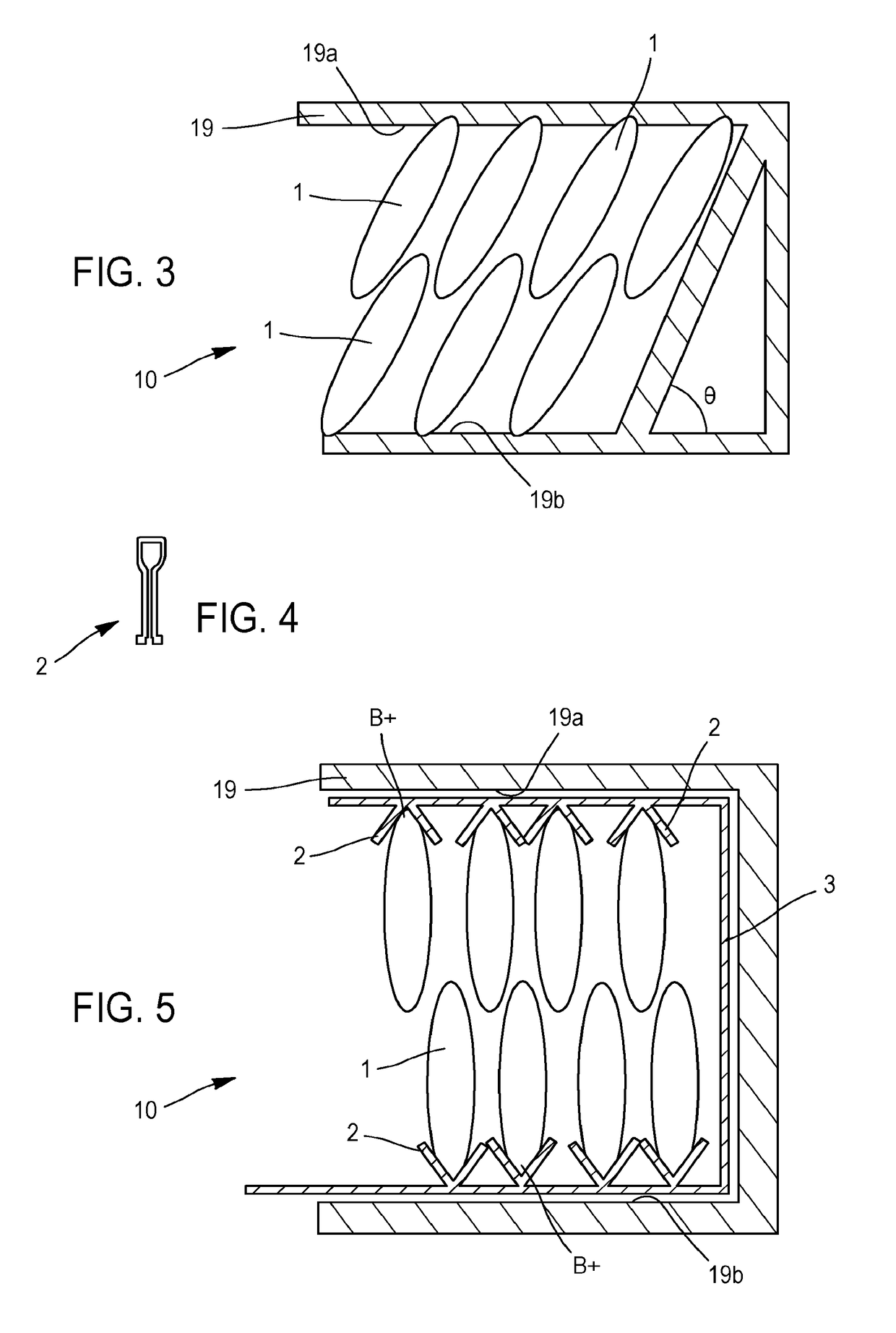 Assembly module comprising electrochemical cells received by lugs and connecting clips