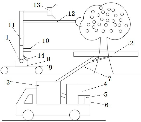 Automatic fruit picking and processing device
