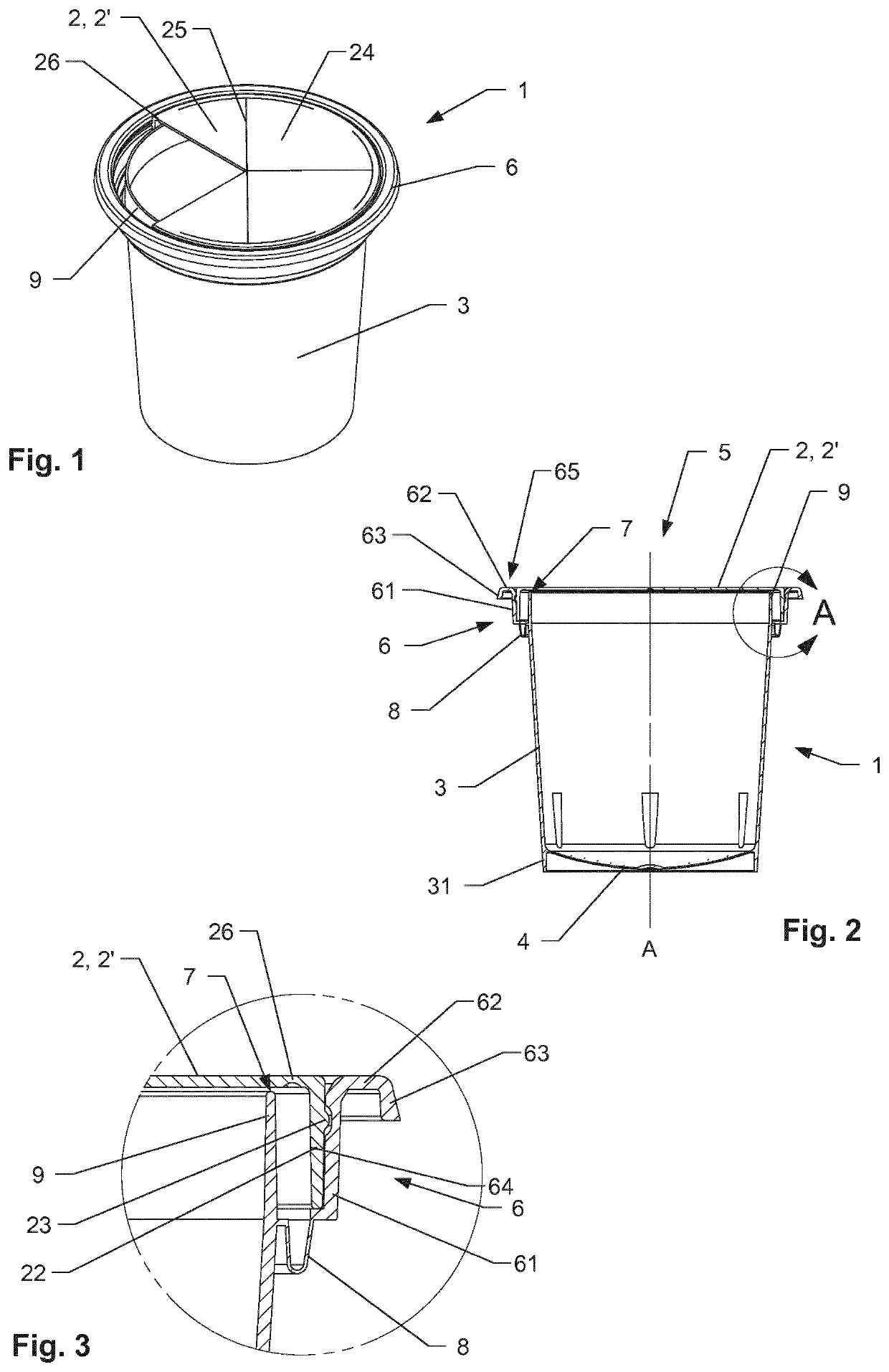 Plastic container having an opening means