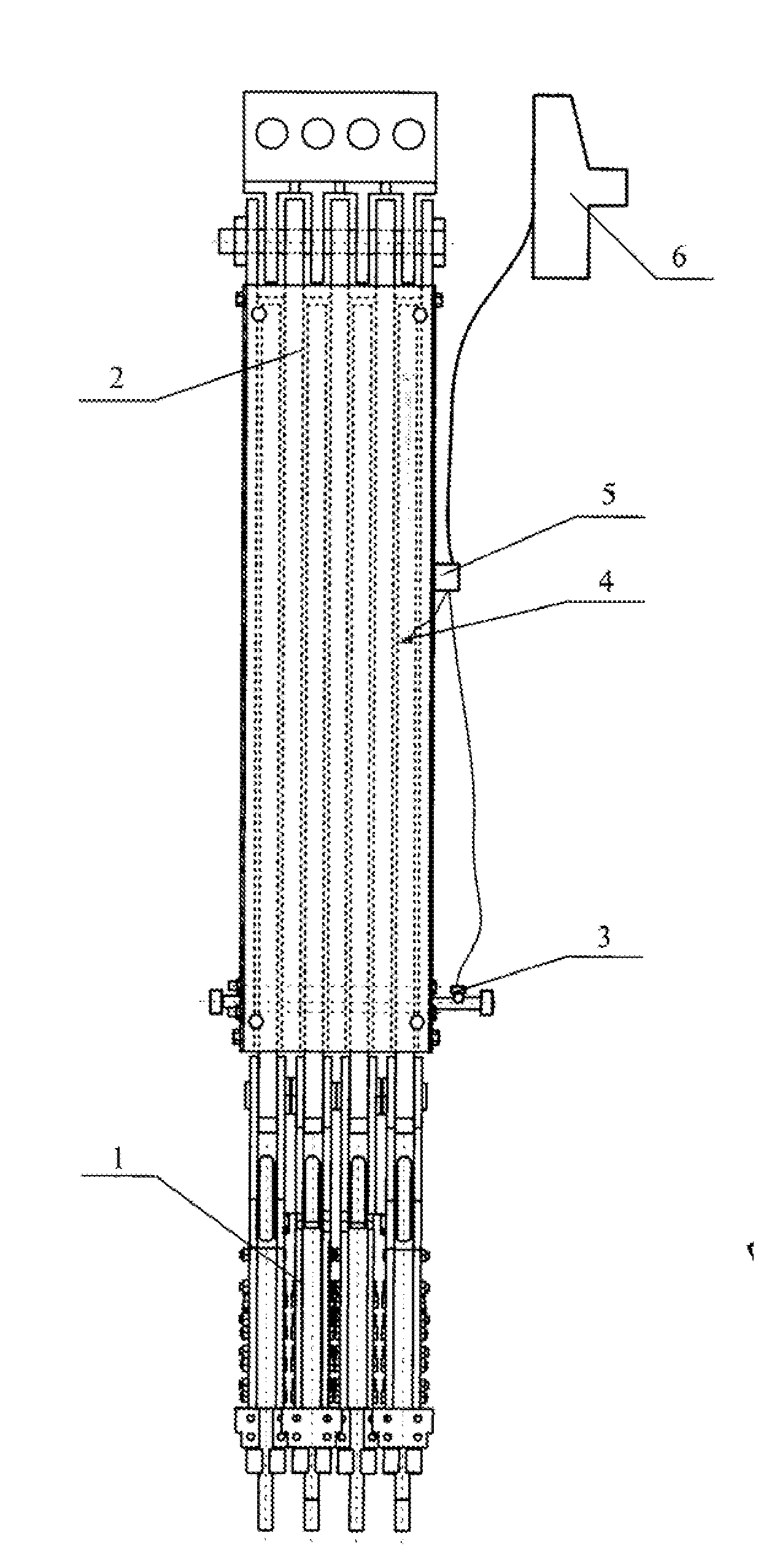 Mining elevator traction cable connecting apparatus and measuring method therefor