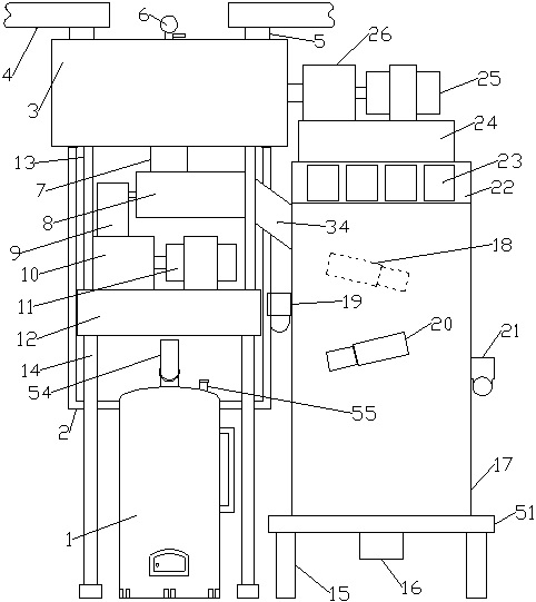 Full-automatic vertical hot mixing and air cooling blanking system and method for feed