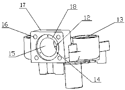 Gas suction and discharge structure for compressor