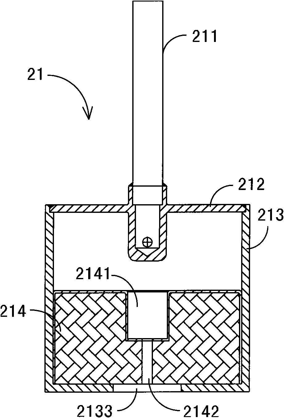 Limit filling device used for cryogenic liquid container and cryogenic liquid container