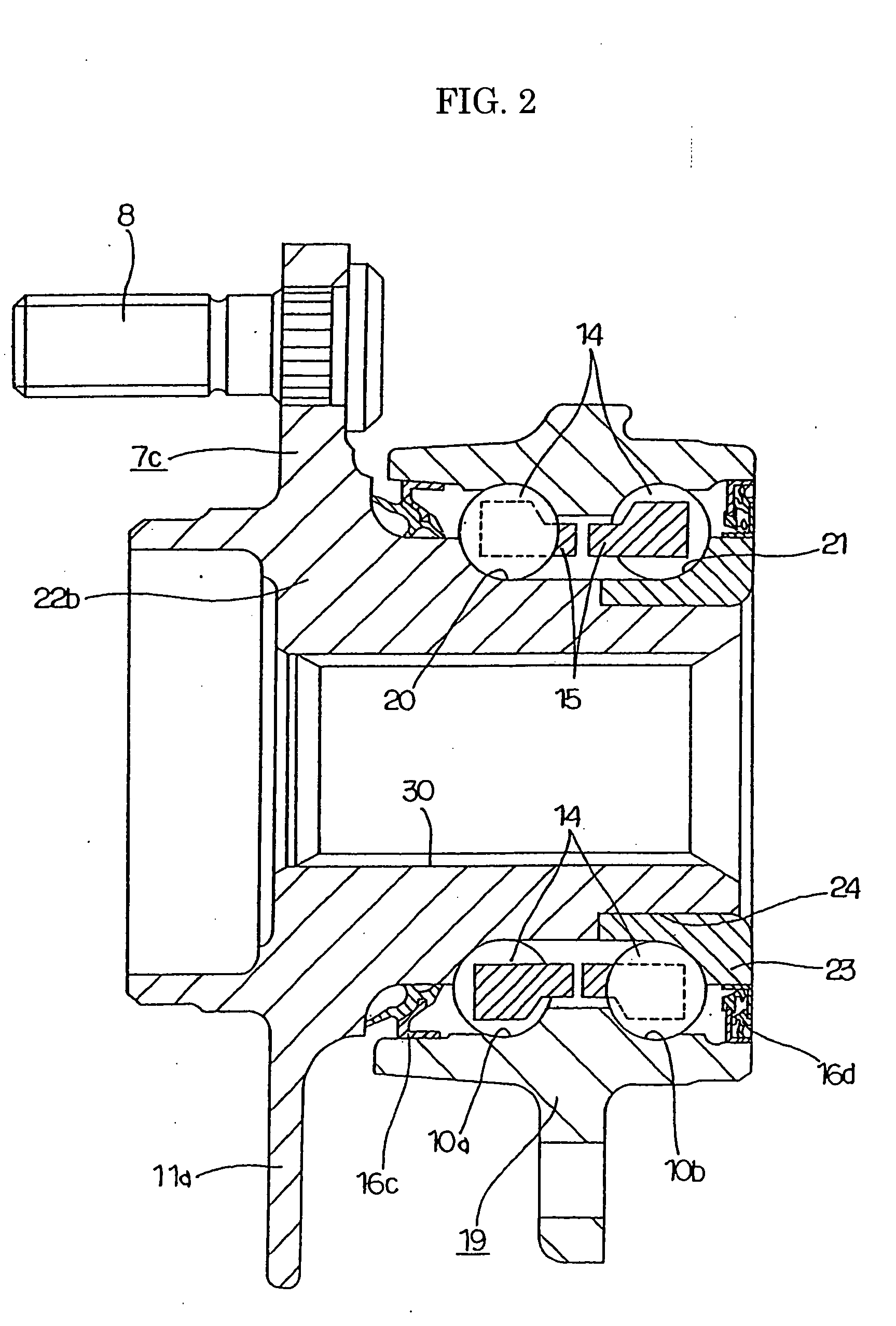 Rolling bearing unit for supporting wheel