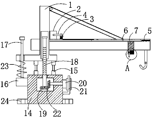 Tower crane wall support auxiliary device of tower and mast mechanism