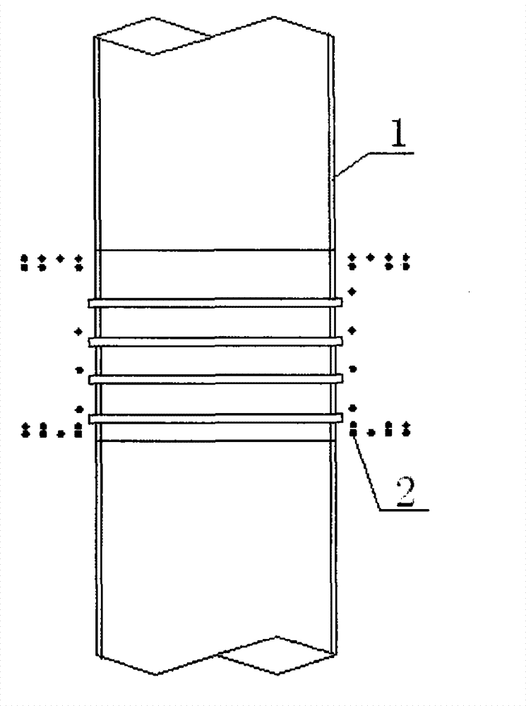 Binding construction method of steel pipe column ring beam reinforcing bars