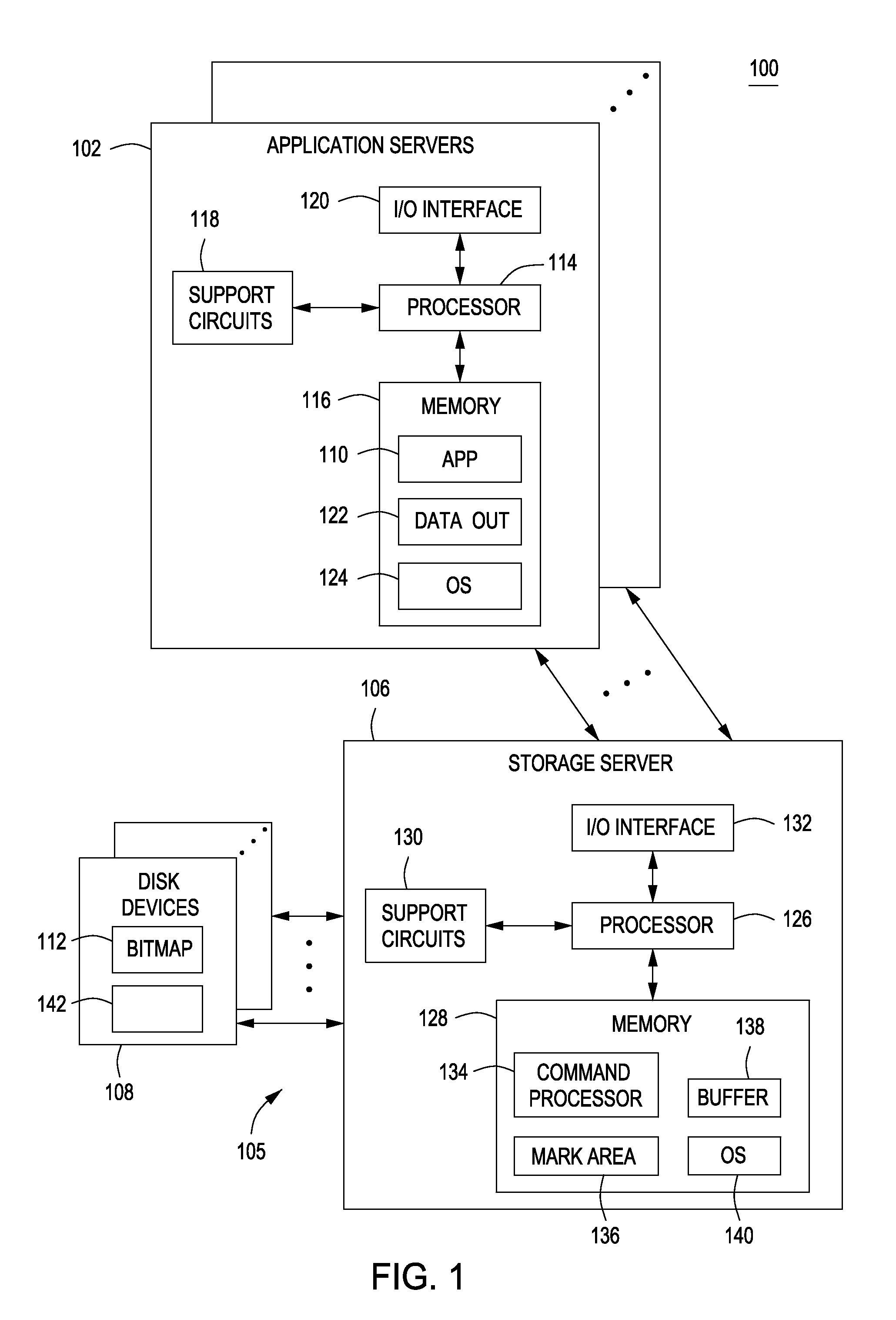 Method and apparatus for managing concurrent access among computers to a bitmap stored on disk storage