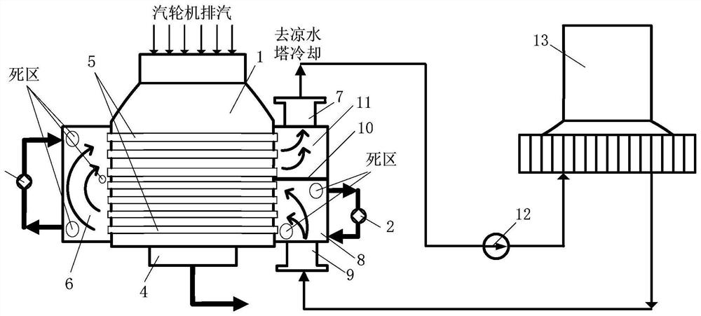 Optimized rubber ball feeding and cleaning system suitable for double-flow condenser of indirect cooling unit