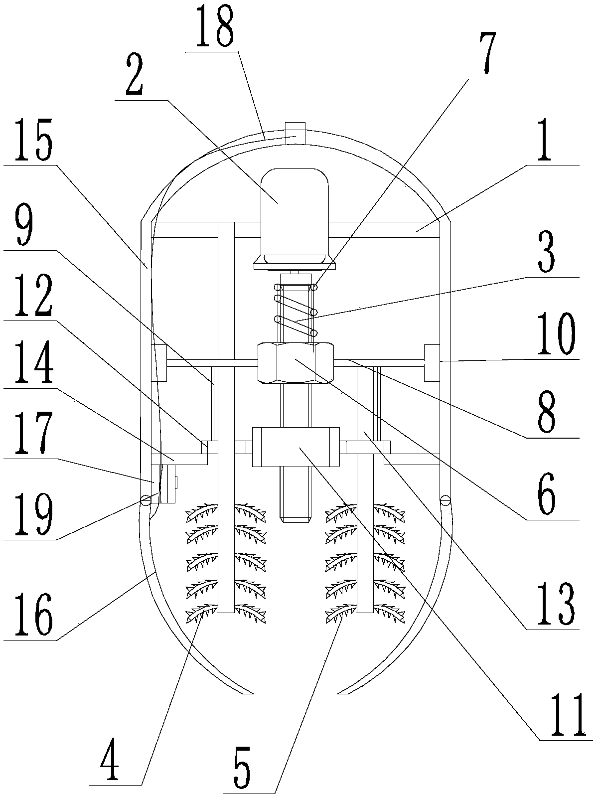 Soybean planting device