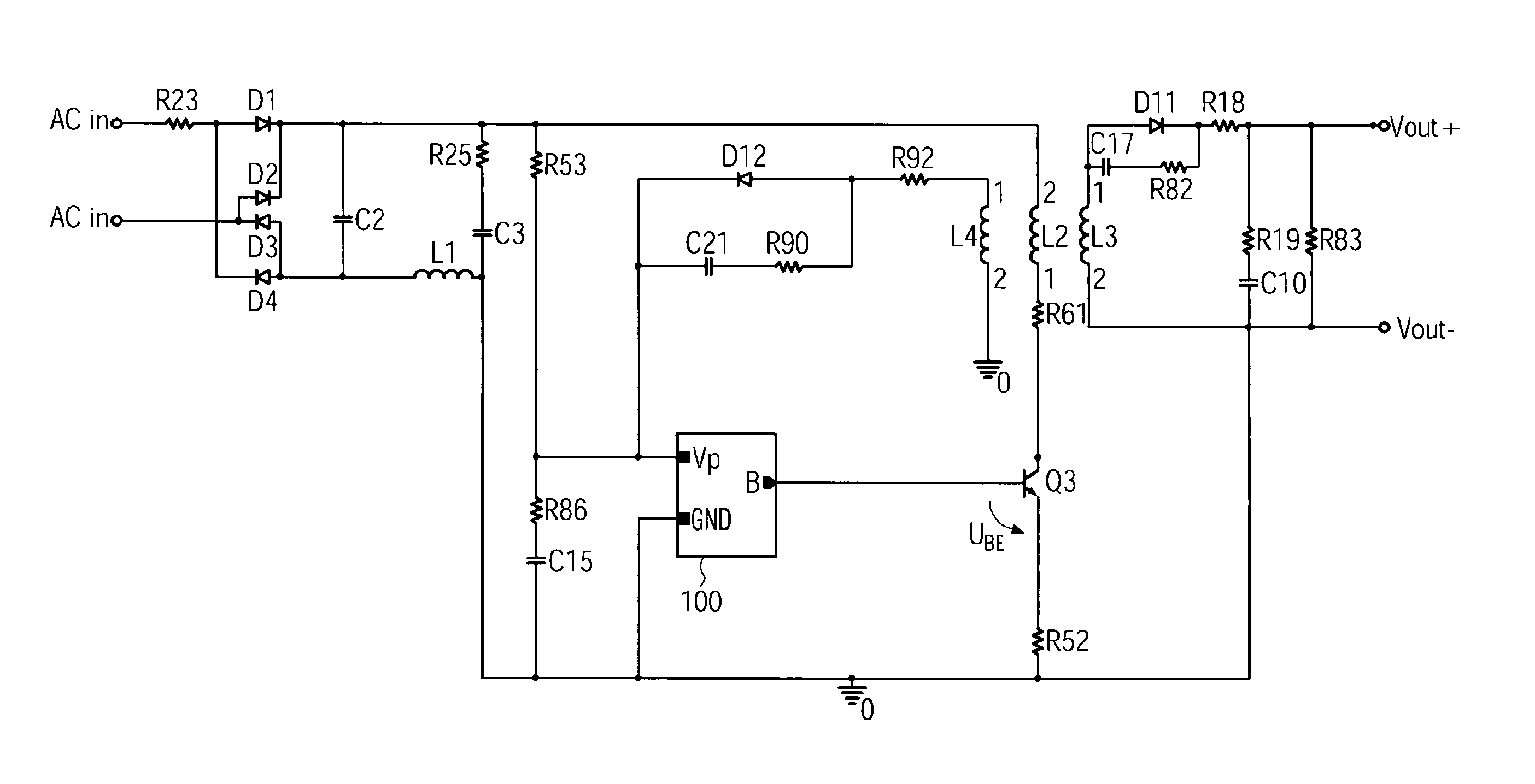 Simplified primary triggering circuit for the switch in a switched-mode power supply