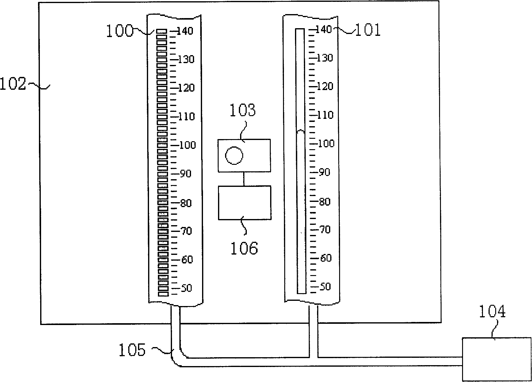 Column display pressure evaluation device