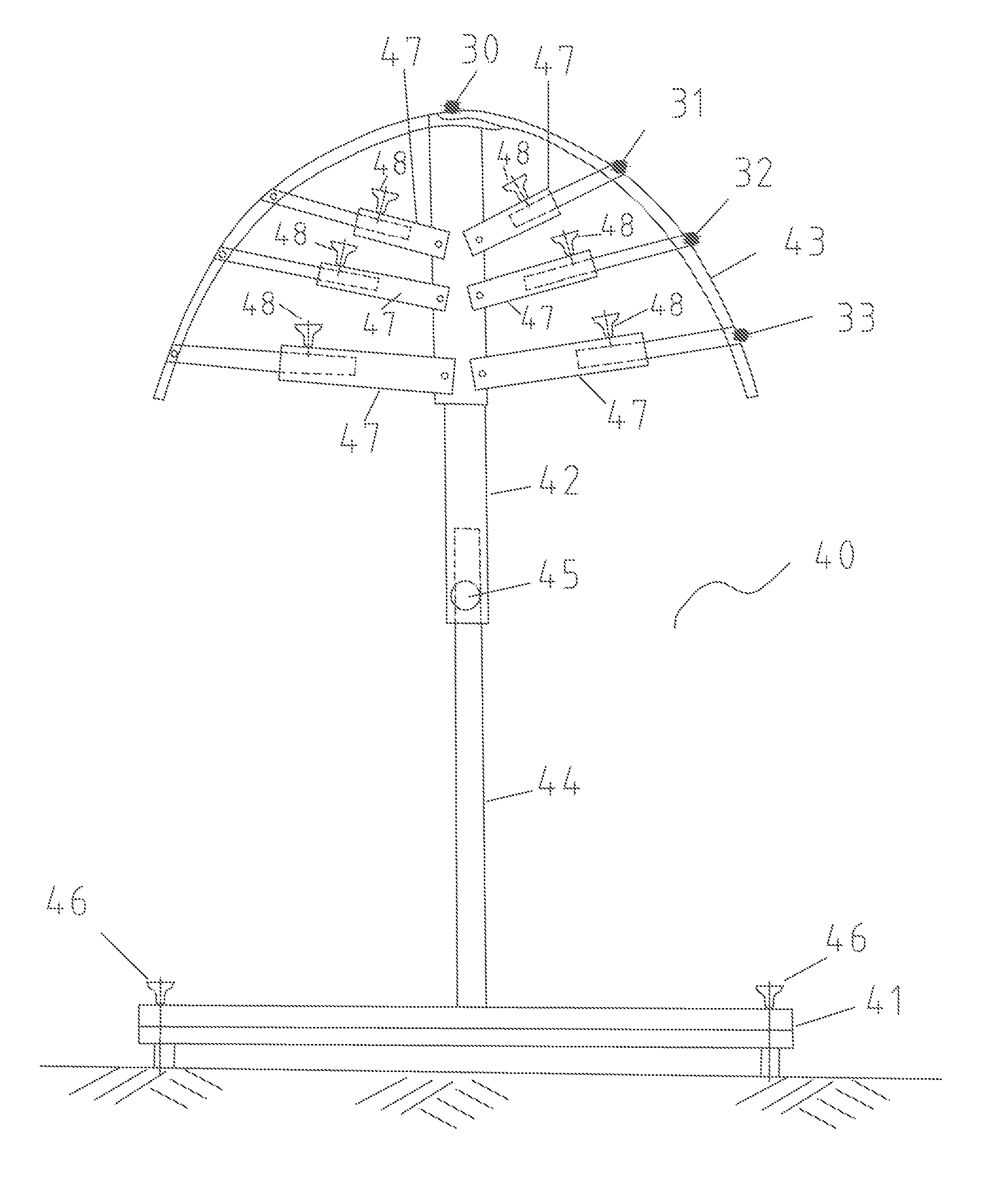 Device for three dimensional representation of horsebacks