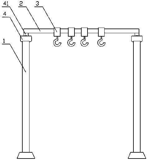 Gantry crane unit based on combined type rail