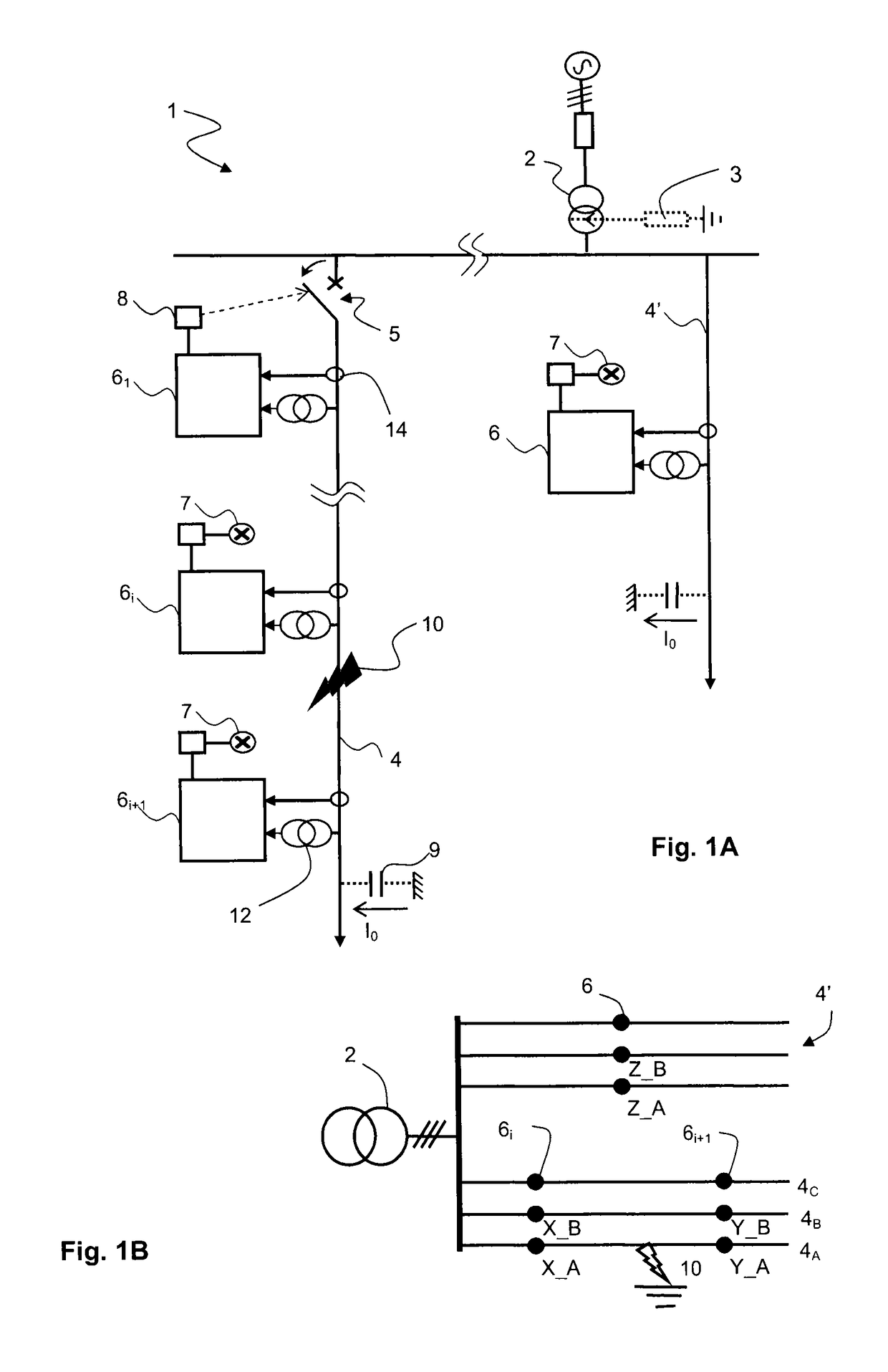 Detecting a fault, in particular a transient fault, in an electrical network