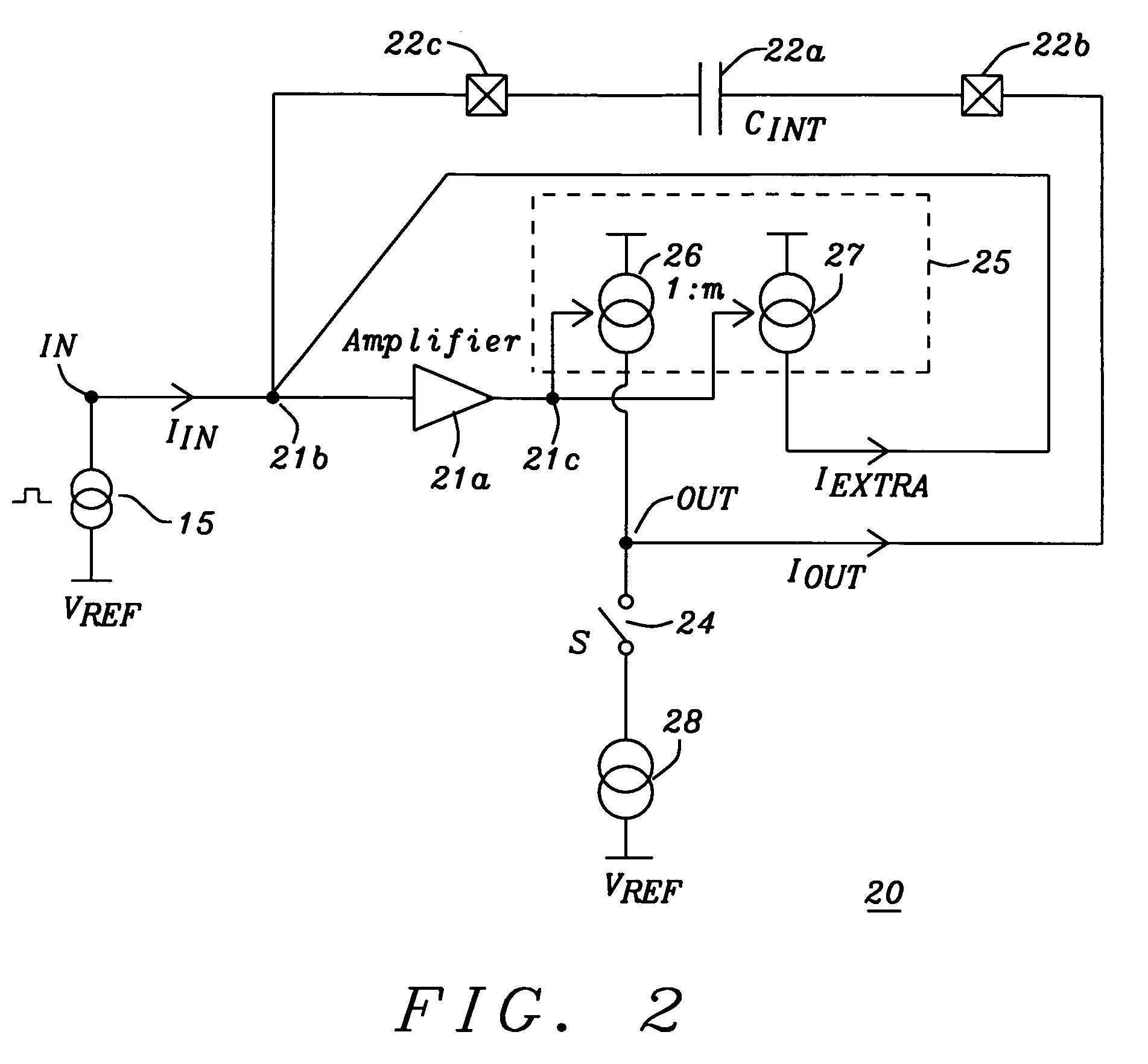 Adjustable integrator using a single capacitance