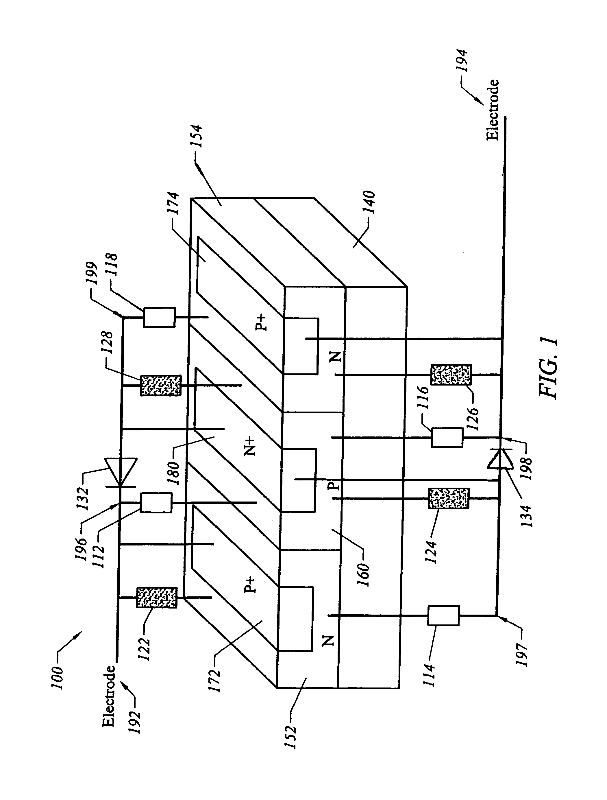 Compact SCR device and method for integrated circuits