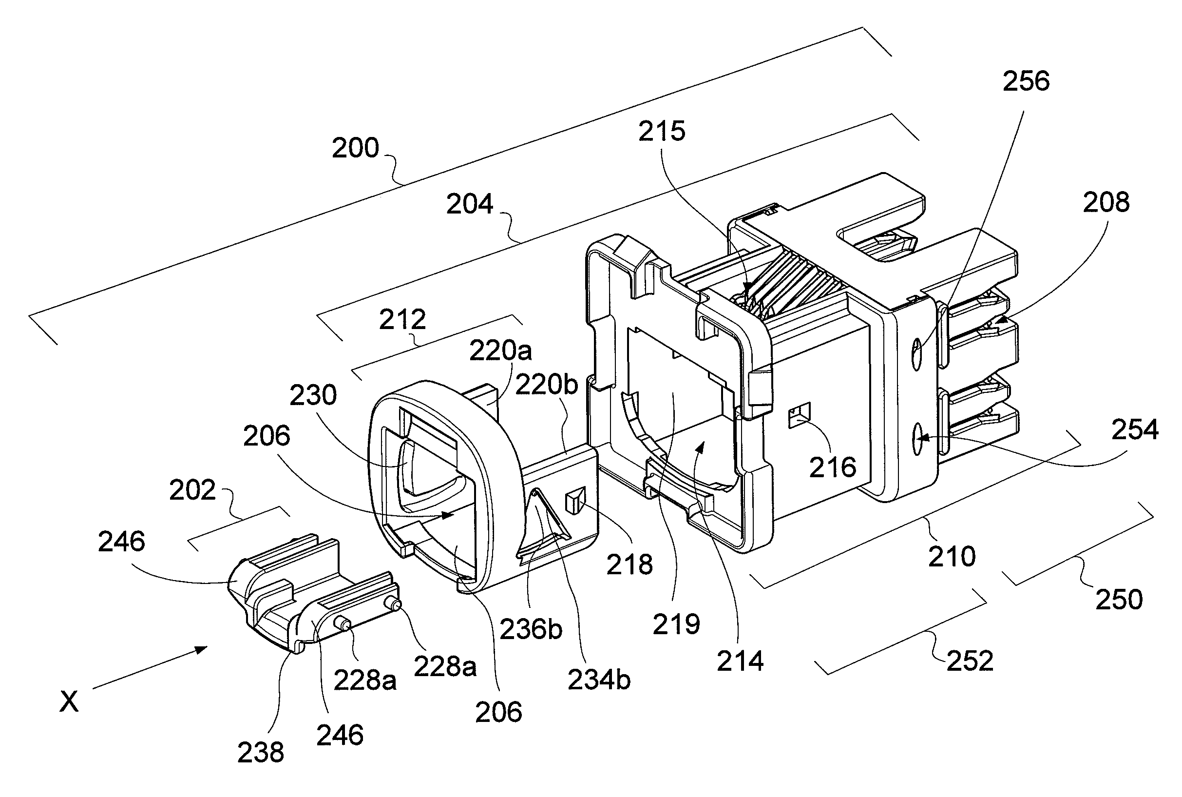 Electrical connector having a protective door element