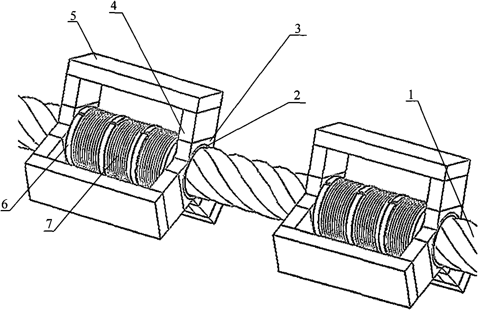High-performance magnetostrictive transducer of using multi-layer winding coil