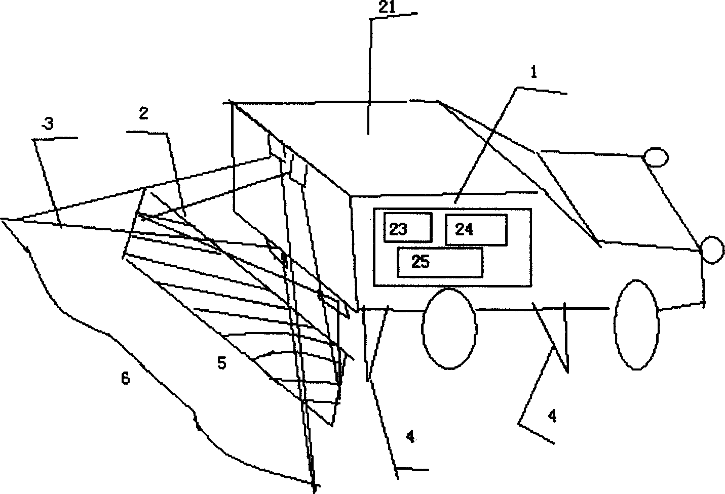 Laser three-dimensional digital road shape instrument