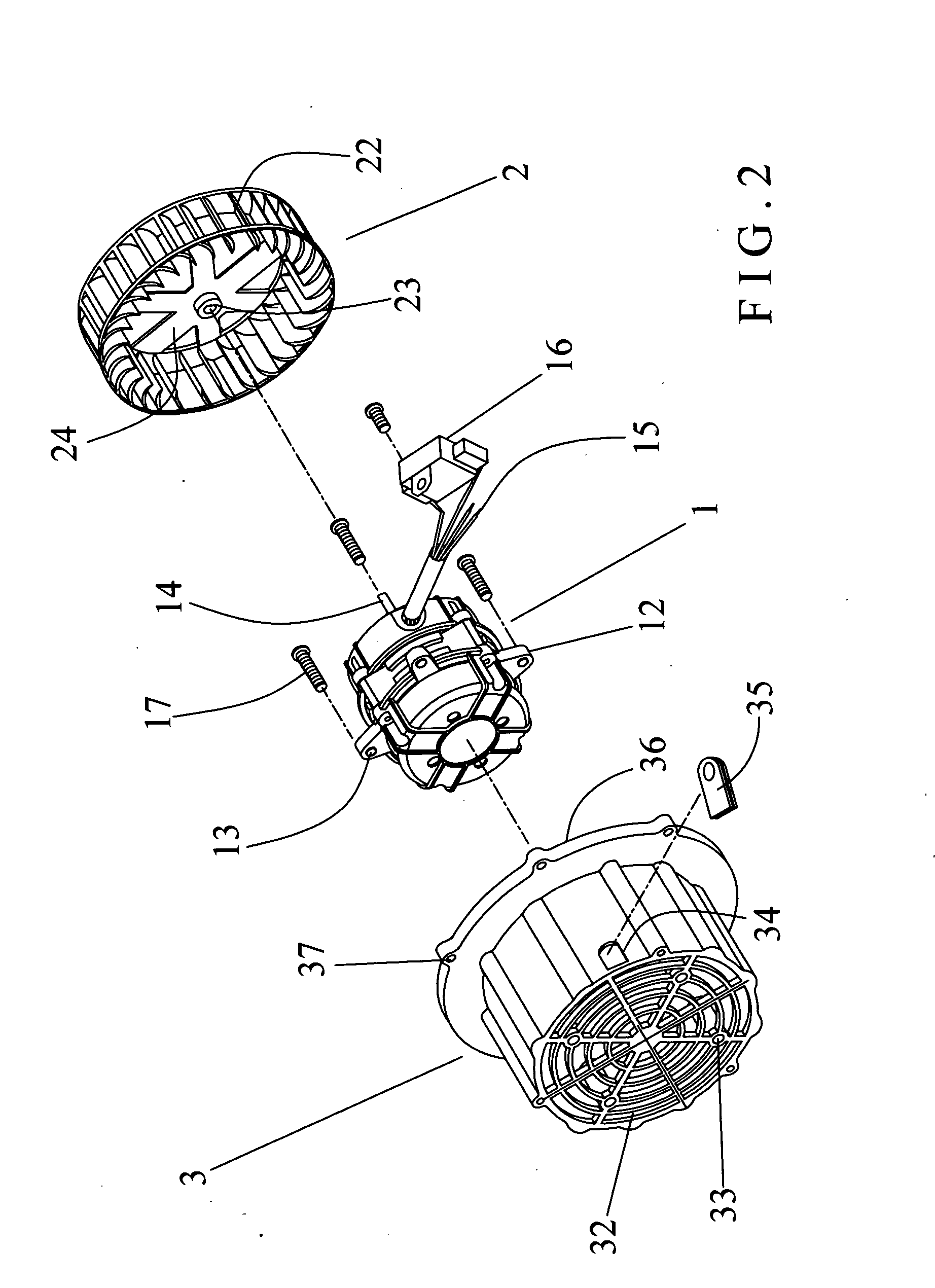 Motor-operated fan for air cushion table
