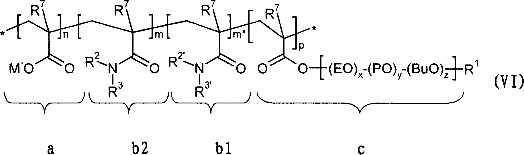 Polymer comprising amide and ester groups method for production and use thereof