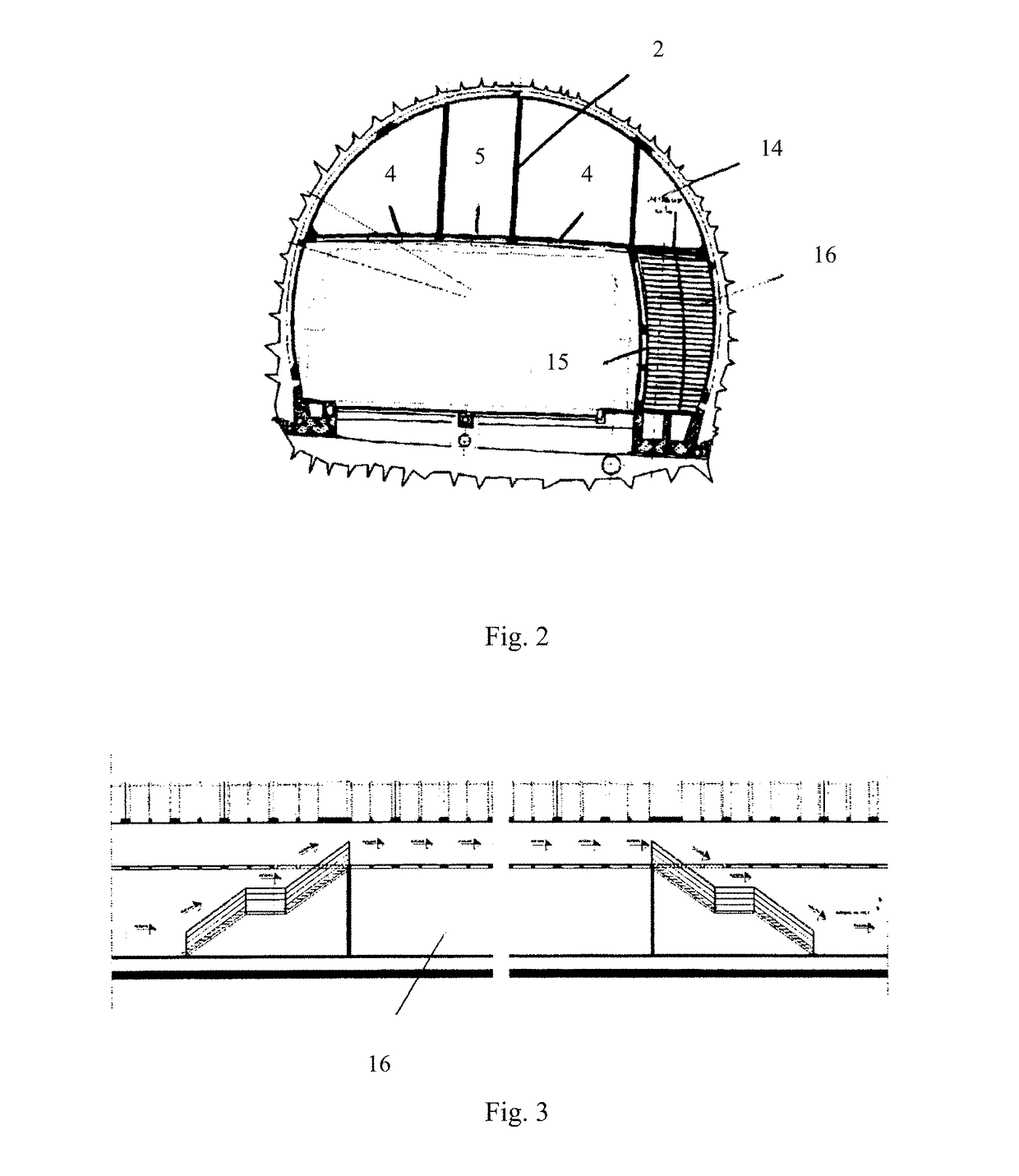 Method and system for tunnel ventilation in normal conditions and in conditions of fire