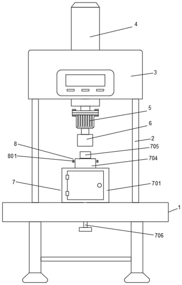 Metal support lug tapping processing device