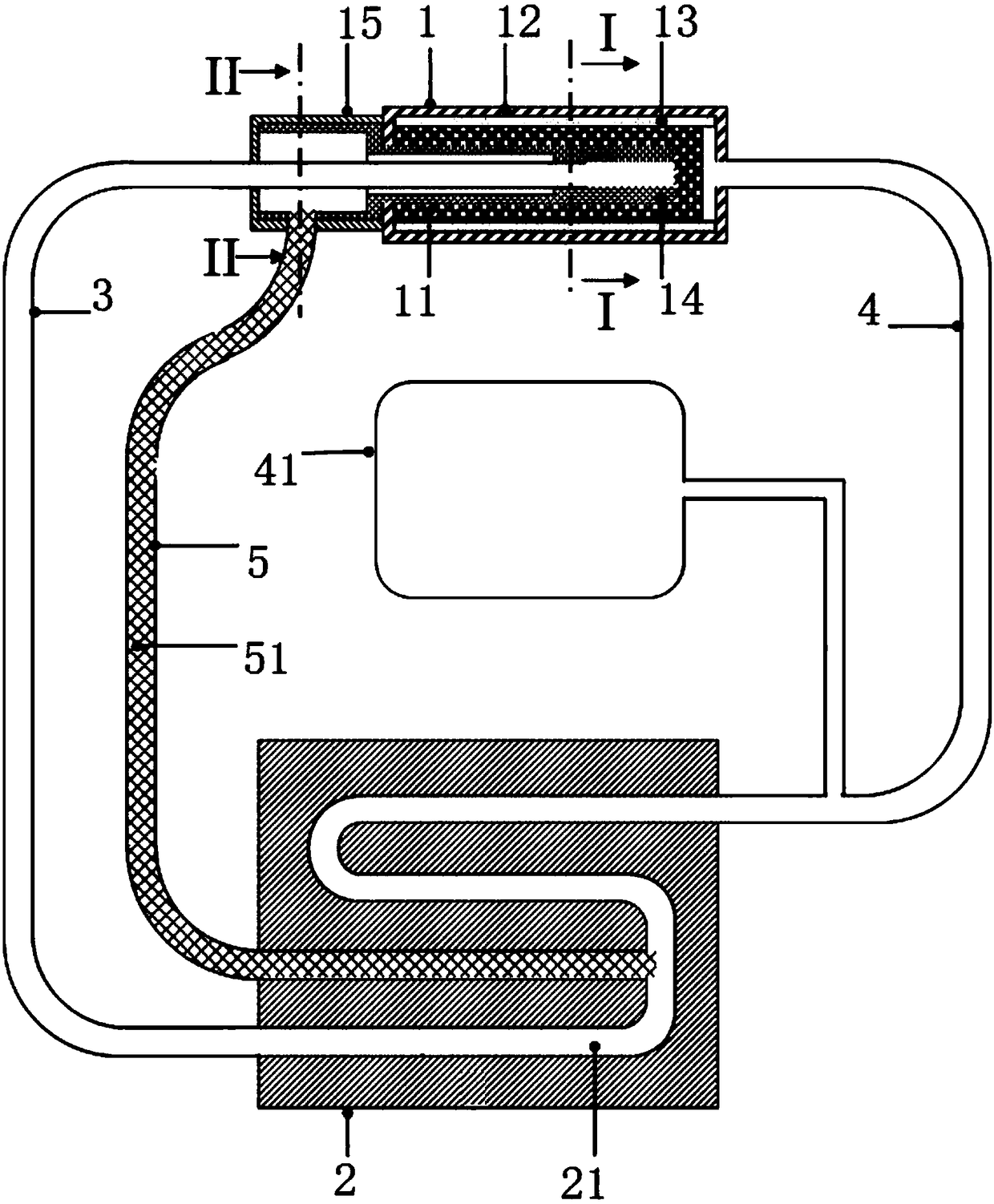Loop heat pipe with auxiliary liquid conveying pipeline