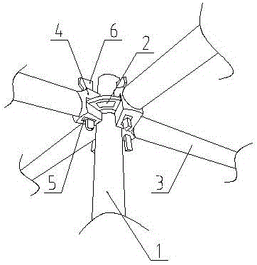 Deck passage frame connecting structure