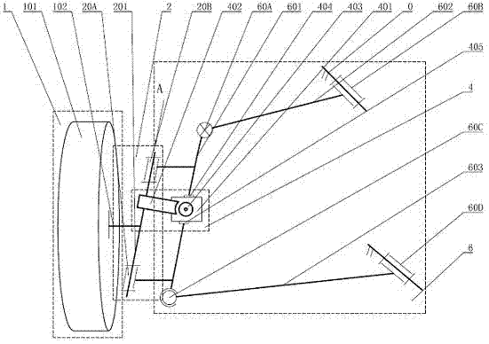 Integrated line control independent turning suspension frame guide mechanism system