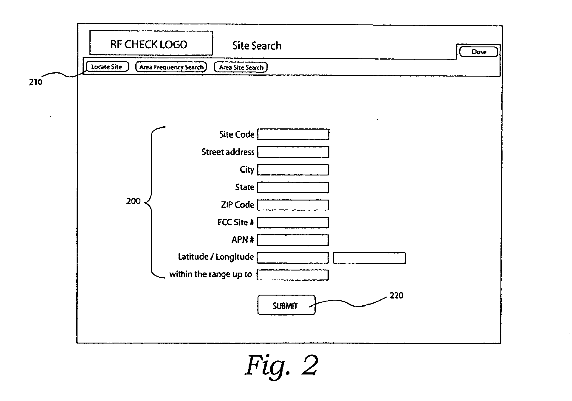 Interactive Graphical User Interface for an Internet Site Providing Data Related to Radio Frequency Emitters