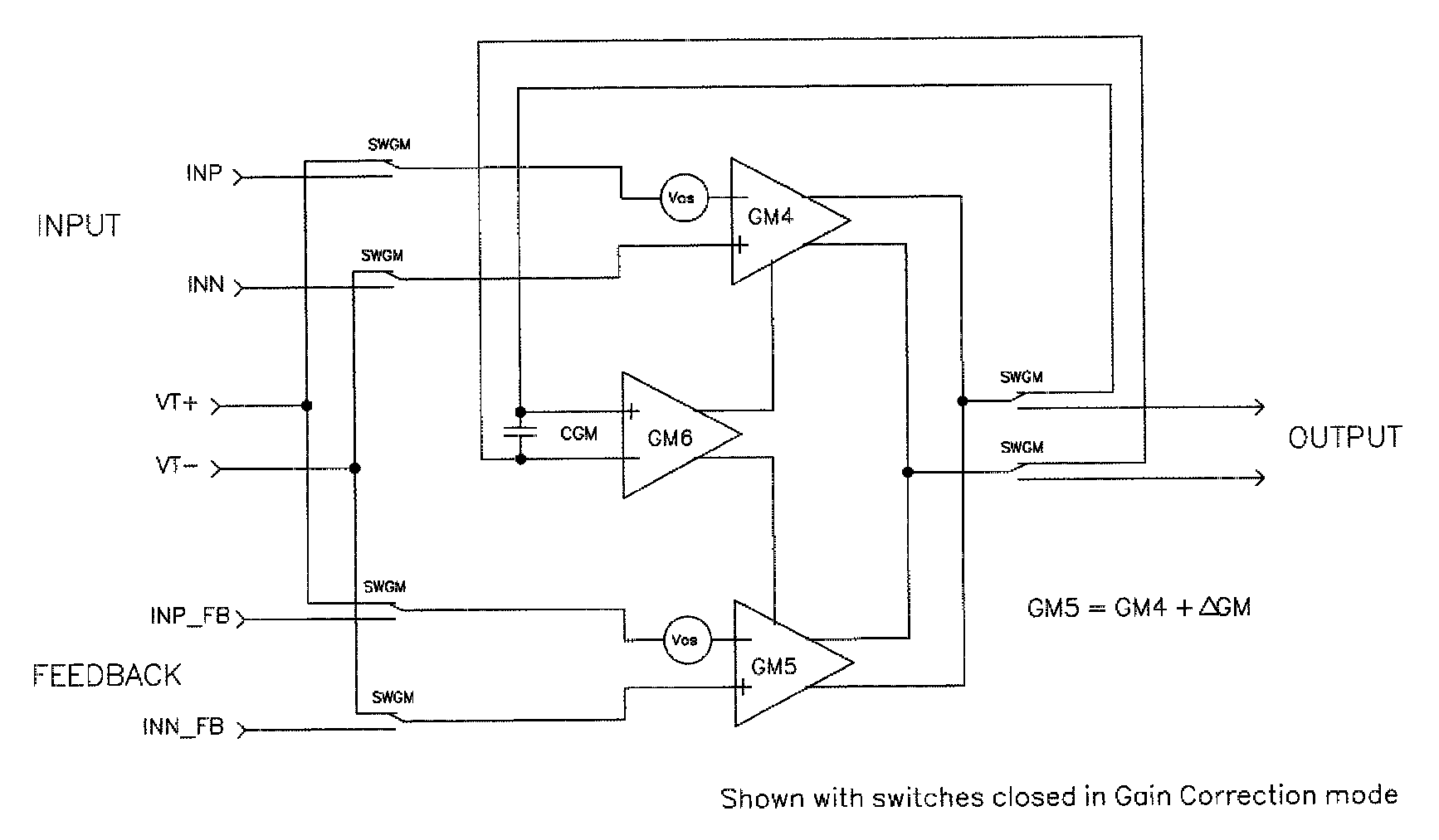 Auto-gain correction and common mode voltage cancellation in a precision amplifier