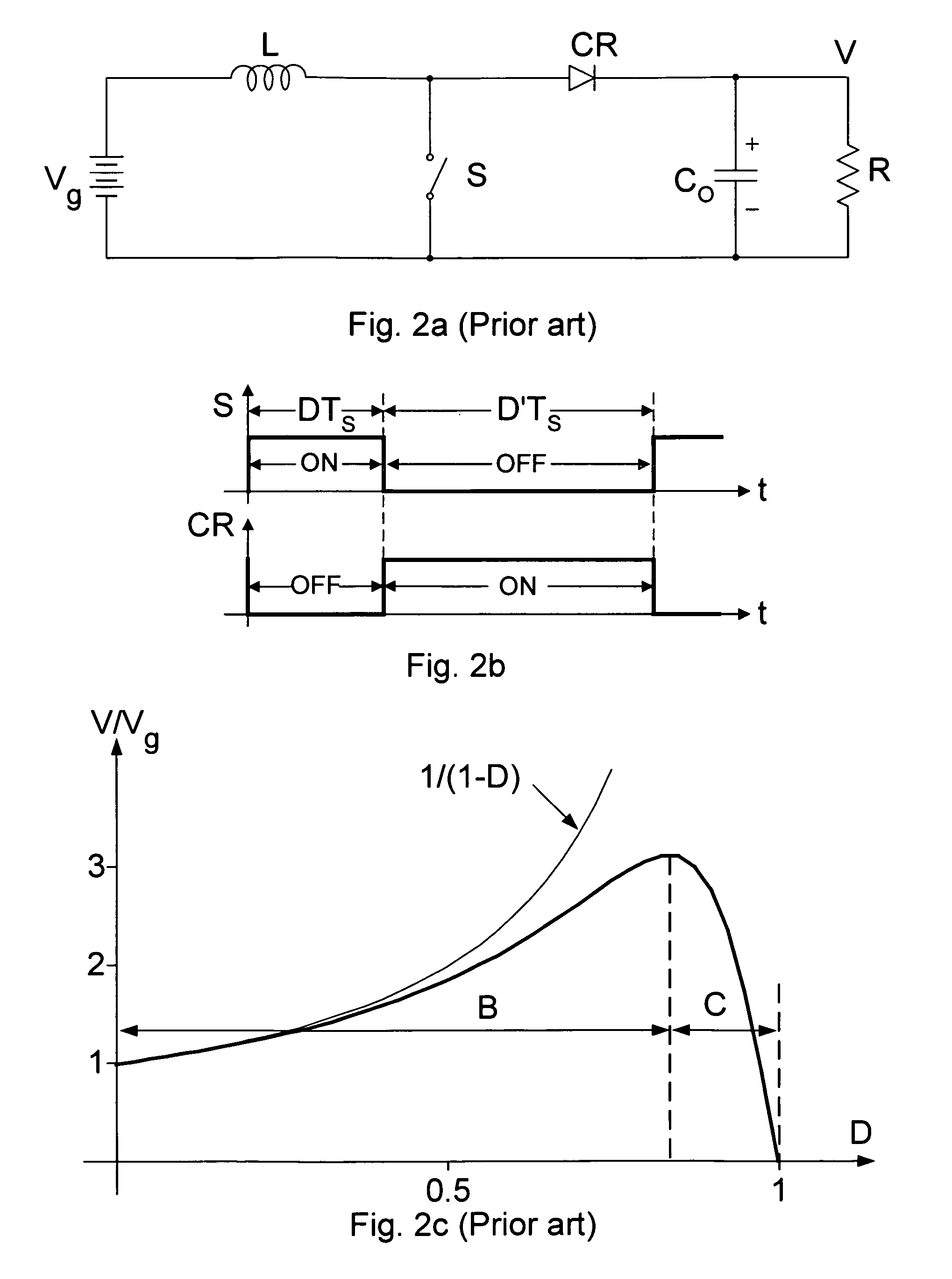 Voltage step-up switching DC-to-DC converter field of the invention