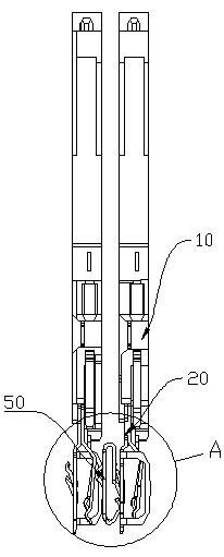 Module structure for high-speed connector and high-speed connector