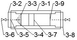 An experimental device and method for controlling injection and production in simulated fault-block reservoirs