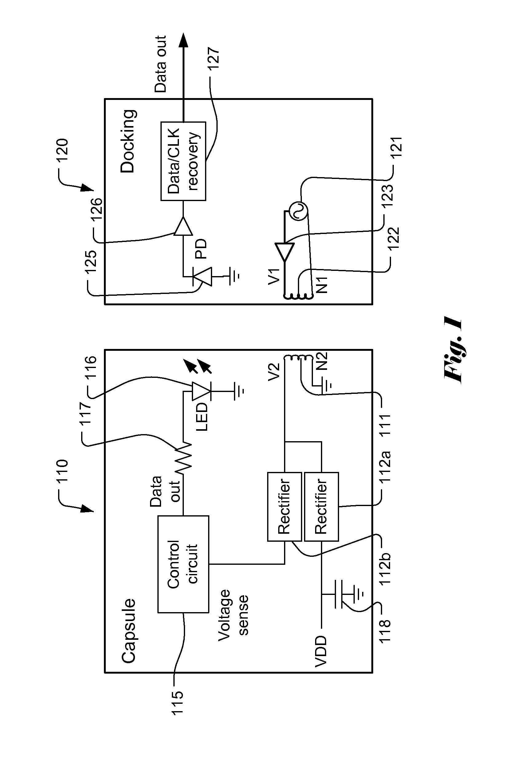 Capsule Orientation Detection for Capsule Docking System with Inductive Power Drive Circuit