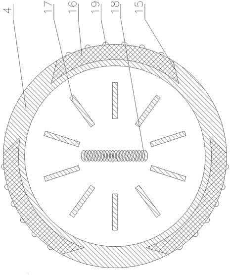 Winding type extruding and twisting device for silks