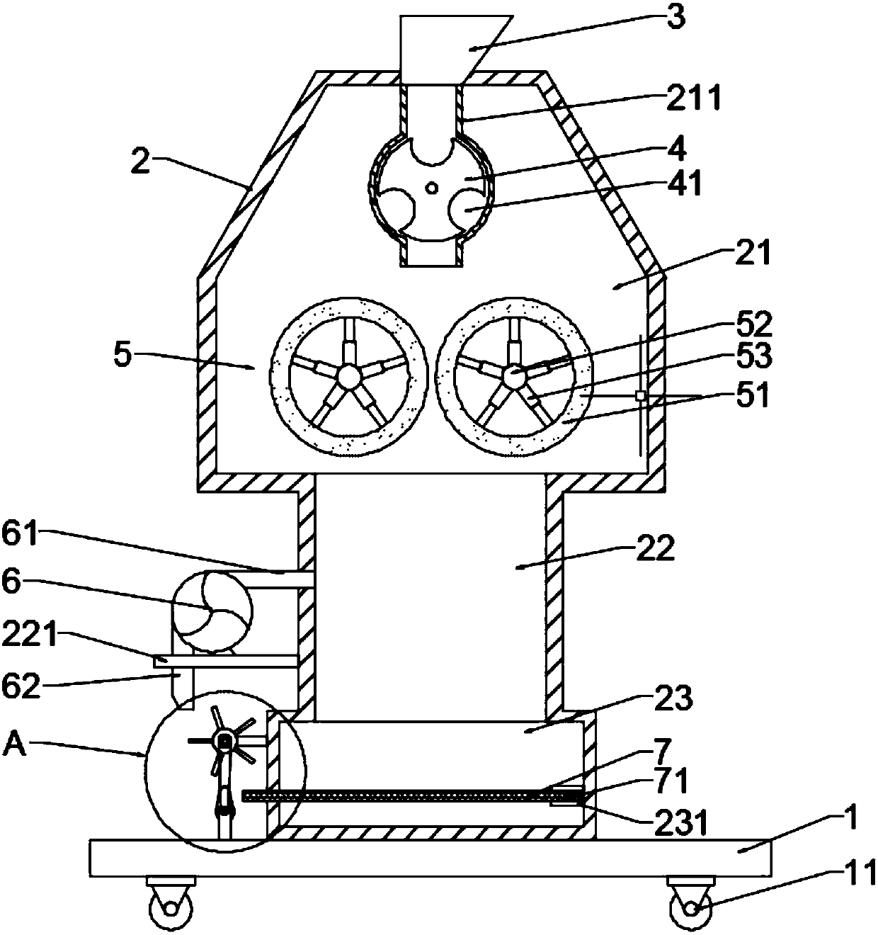 Rice huller with coarse rice fine screening function