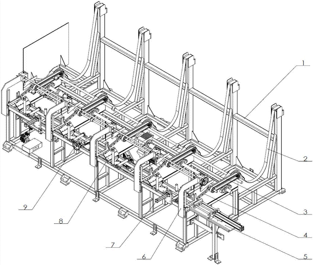 Belt type loading device applied to numerical-control circular sawing machine