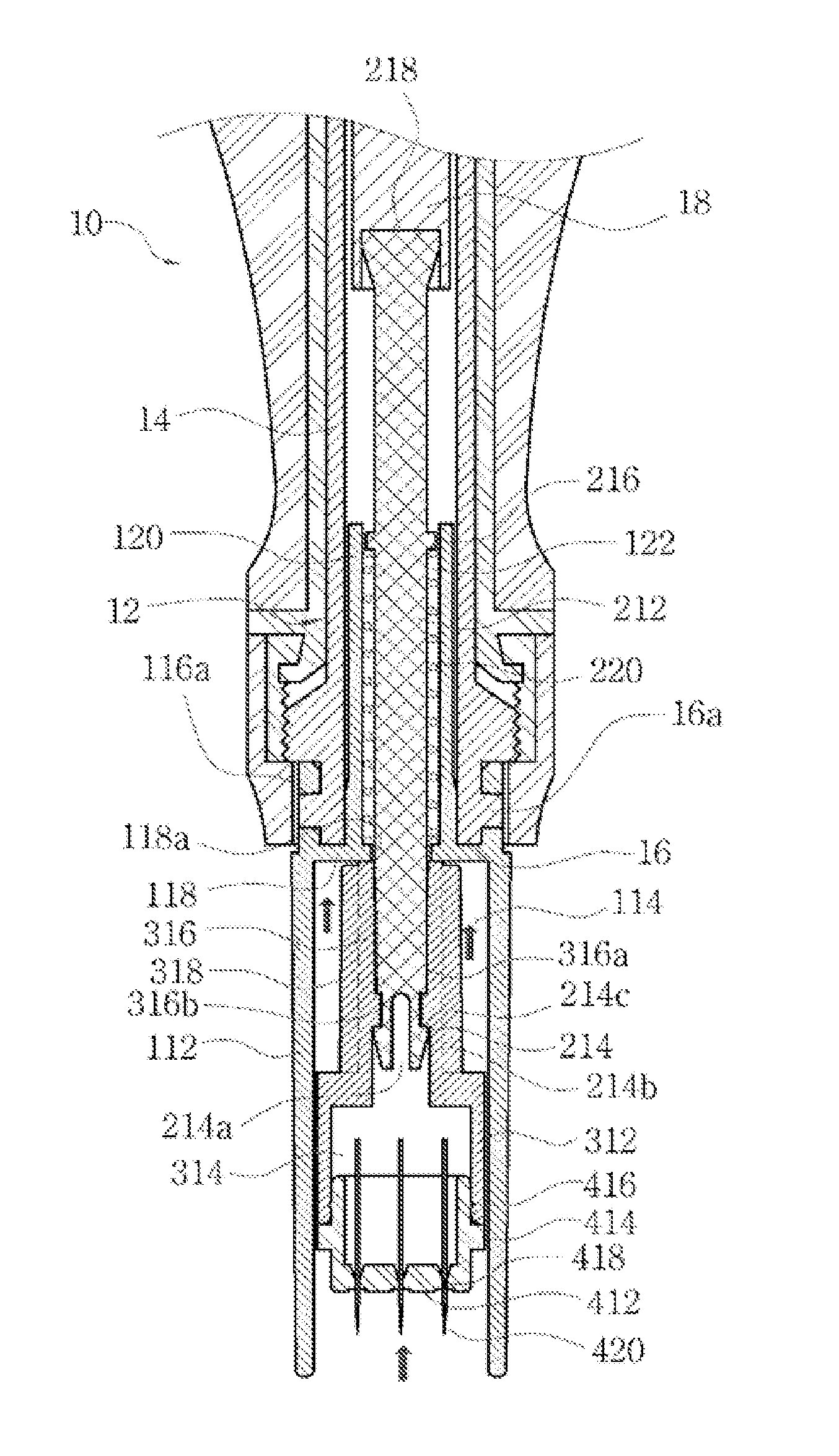 Dermatological drug injecting device